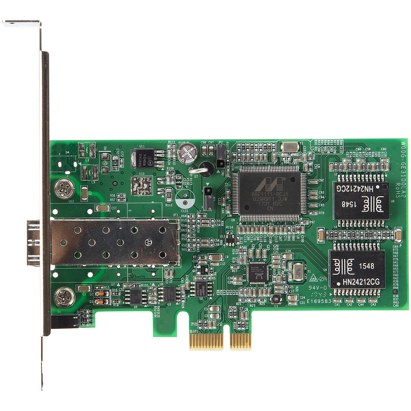 StarTech PEX1000SFP2 PCI Express Gigabit Ethernet Fiber Network Card w/ Open SFP